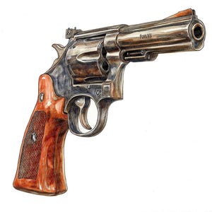 Revolver PNG-clipart, 12 x vintage pistool-illustraties set, afdrukbare aquarel illustraties, digitale download, papier ambachten, gebruik van ongewenste dagboeken
