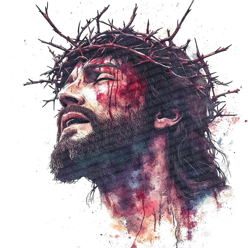 Jesus Crown of Thorns PNG Clipart, 12x Watercolor Religious Art Clip ...
