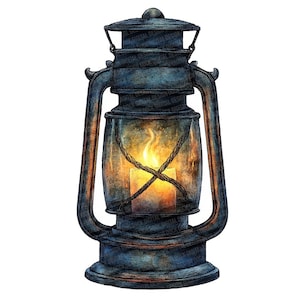 Lantern PNG Clipart, 12x Rustic Candle Lantern Clip Art , Printable Watercolor Clip Art, Paper Crafts, Digital Download, Junk Journal Bundle