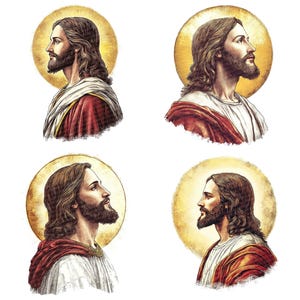 Jesus Christ Side View PNG Clipart, 12x Holy Savior Clip Art Set ...
