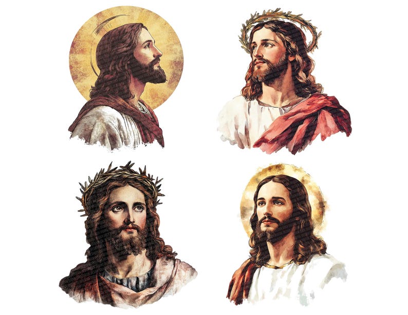 Jesus Christ Halo PNG Clipart, 12x Religious Savior Clip Art Set ...