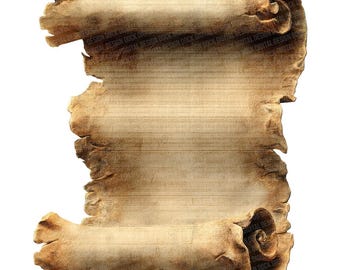 12種類の古い巻物PNGクリップアート、ヴィンテージ中世紙巻物クリップ