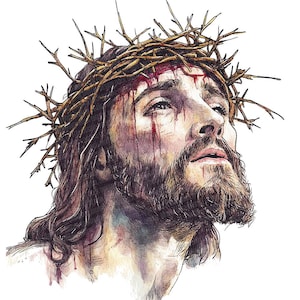 Jesus Crown of Thorns PNG Clipart, 12x Watercolor Religious Art Clip ...