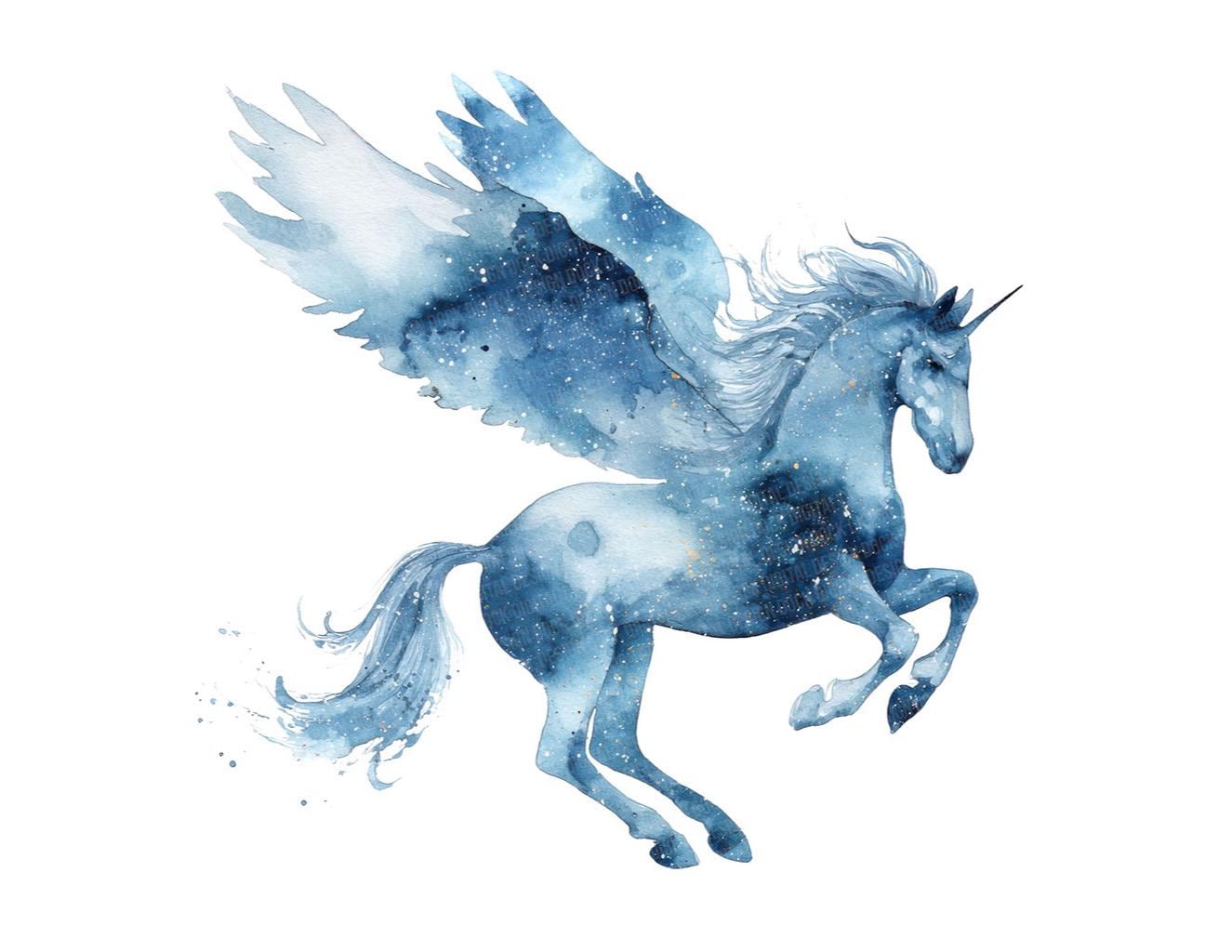 Pegasus PNG Clipart, 12x Fantasy Winged Horse Clip Art Set, Printable ...