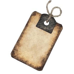12 etiquetas de paquete antiguas, etiquetas de papel envejecido PNG, imágenes prediseñadas imprimibles, descarga digital, álbumes de recortes, creación de tarjetas, efímeras rústicas