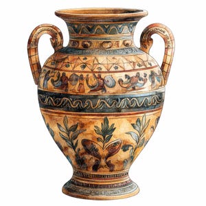 12 cliparts de poterie grecque, illustration de vase antique, clipart aquarelle imprimable, créations en papier, art mural, téléchargement numérique, journaux indésirables