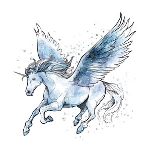 Pegasus PNG Clipart, 12x Fantasy Winged Horse Clip Art Set, Printable ...