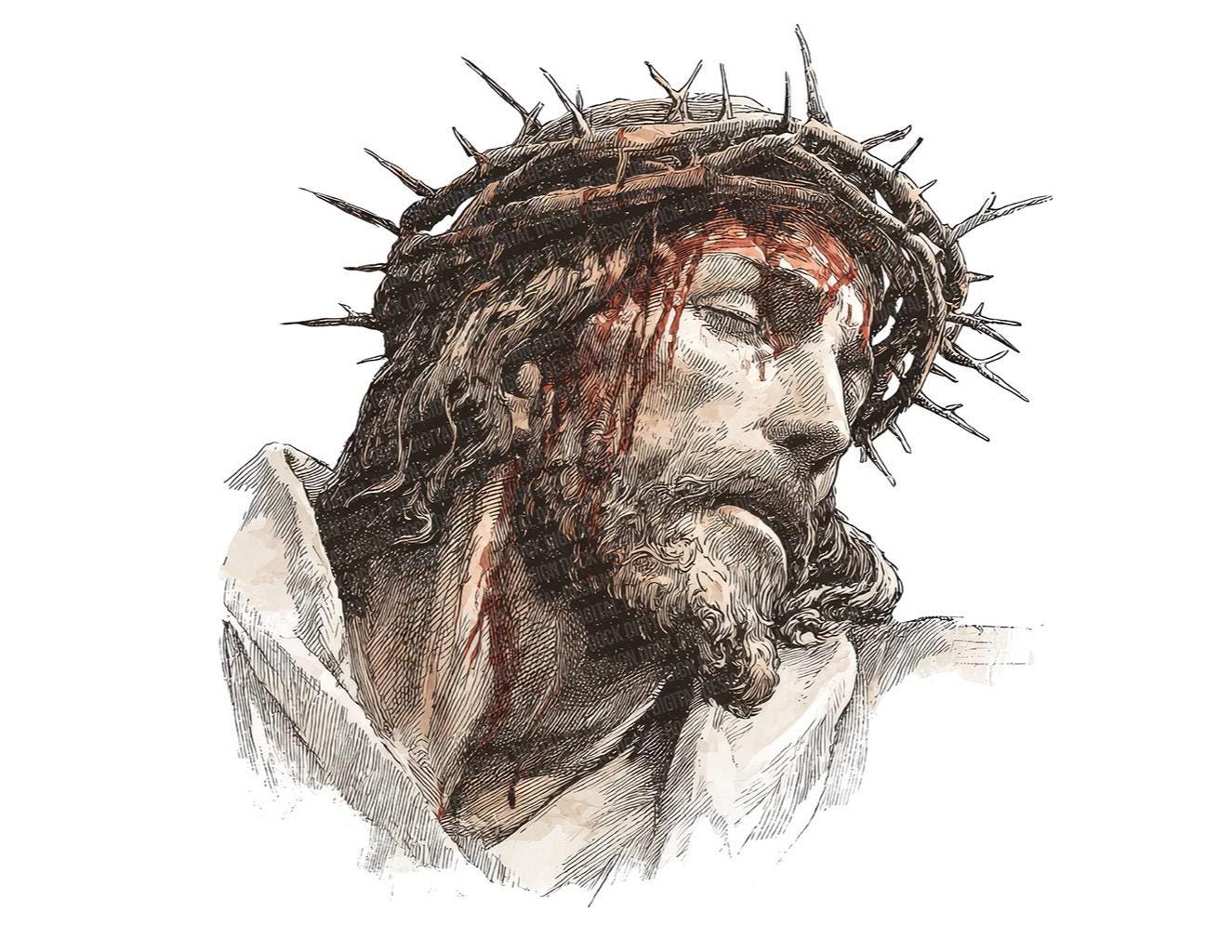 Jesus Crucifixion Clipart, 12 High Quality PNG JPG Set, Printable ...