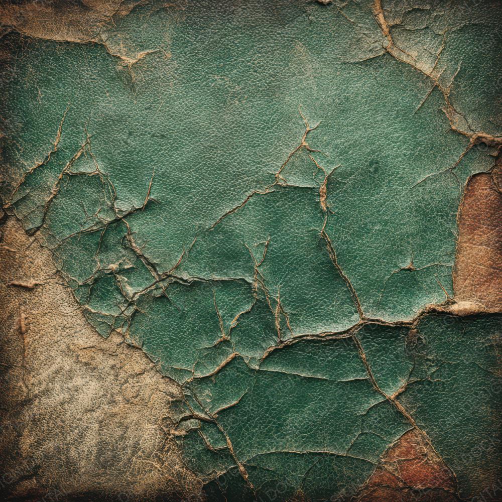12x Green Distressed Leather Junk Journal Paper Vintage Cracked