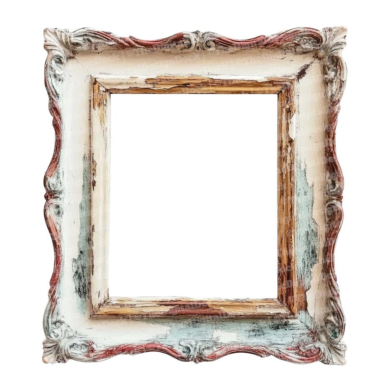 Vintage Picture Frame Clip Art, 12x Ornate Frame Clipart Set, Antique