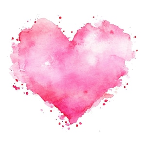 12x Clipart de Nuvem de Amor PNG, Clipart de Coração Rosa em Aquarela, PNG de Dia dos Namorados para Imprimir, Download Digital, Artesanato em Papel, Diário de Junção