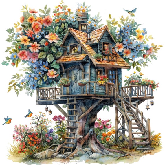 アクリル絵画　“Tree House” Takanori Aiba TreeHouse-002 ジークレー版画 | 東京妙案ギャラリー