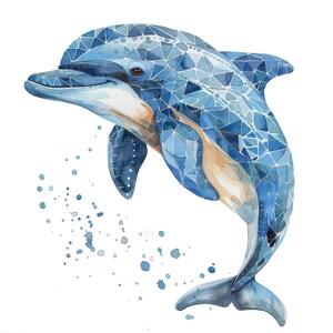 12 x clipart dauphin de chambre d'enfant, clipart dauphin mignon, clipart aquarelle imprimable, art mural, créations en papier, téléchargement numérique, journaux indésirables
