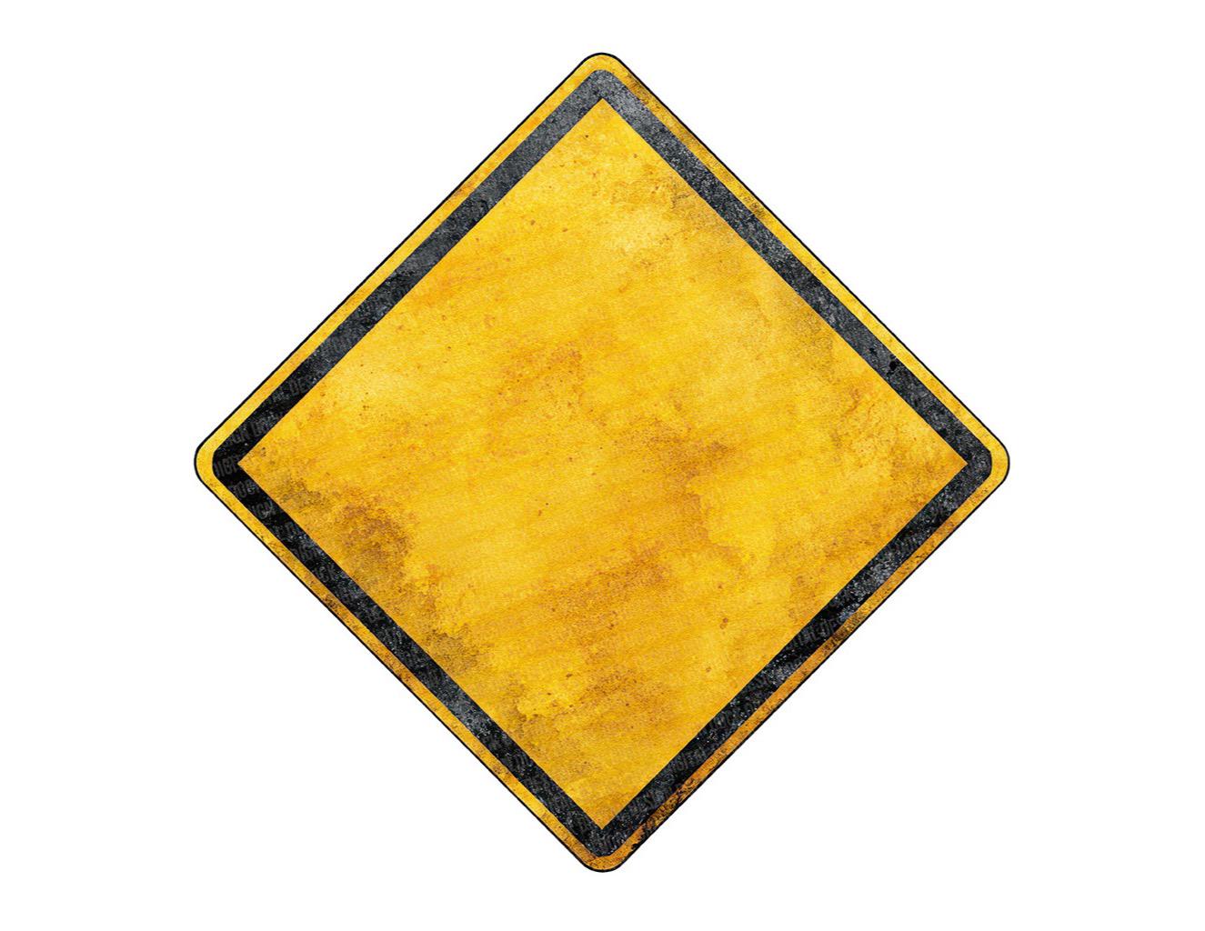 Vintage Diamond Sign PNG Clipart, 12x Retro Yellow Road Sign Clip Art ...