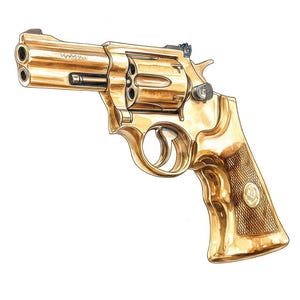 Gold Gun PNG Clipart, 12x Goldener Revolver Clip Art Set, druckbare Aquarell Clip Art, digitaler Download, Papierhandwerk, Junk Journal