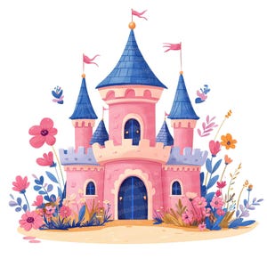 12x Fairytale Castle Clipart, Princess Castle Art, High Quality Jpgs ...