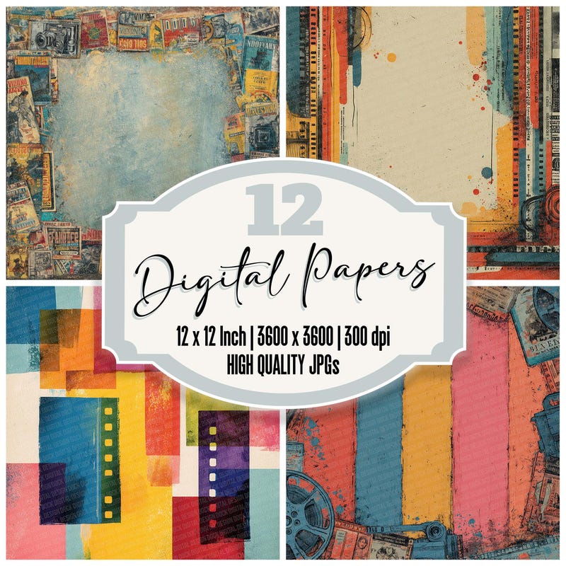 Textured Movie Posters Etsy