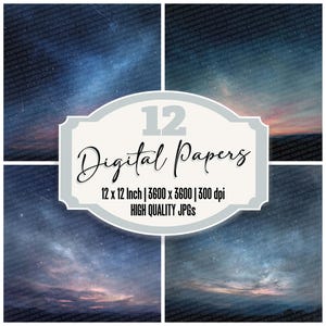 12x Star Map Glow Junk Journal Paper Digital Paper Pack Celestial Sky Backgrounds Printable Ephemera Scrapbook Paper JPGs