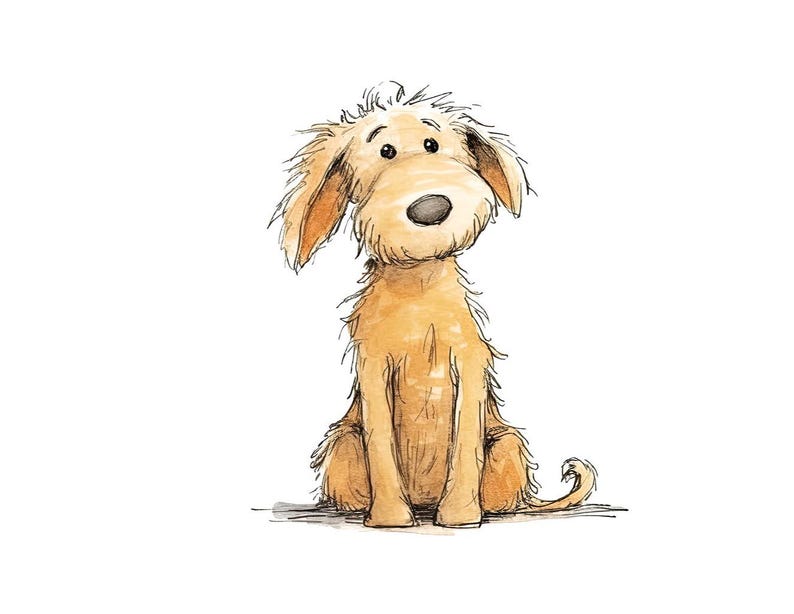 Scruffy Dog PNG Clipart, 12x Cartoon Puppy Clip Art Set, Printable Dog ...