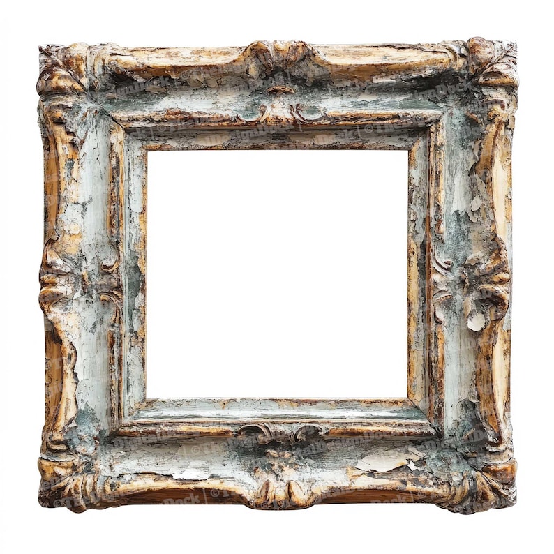 Vintage Picture Frame Clip Art, 12x Ornate Frame Clipart Set, Antique