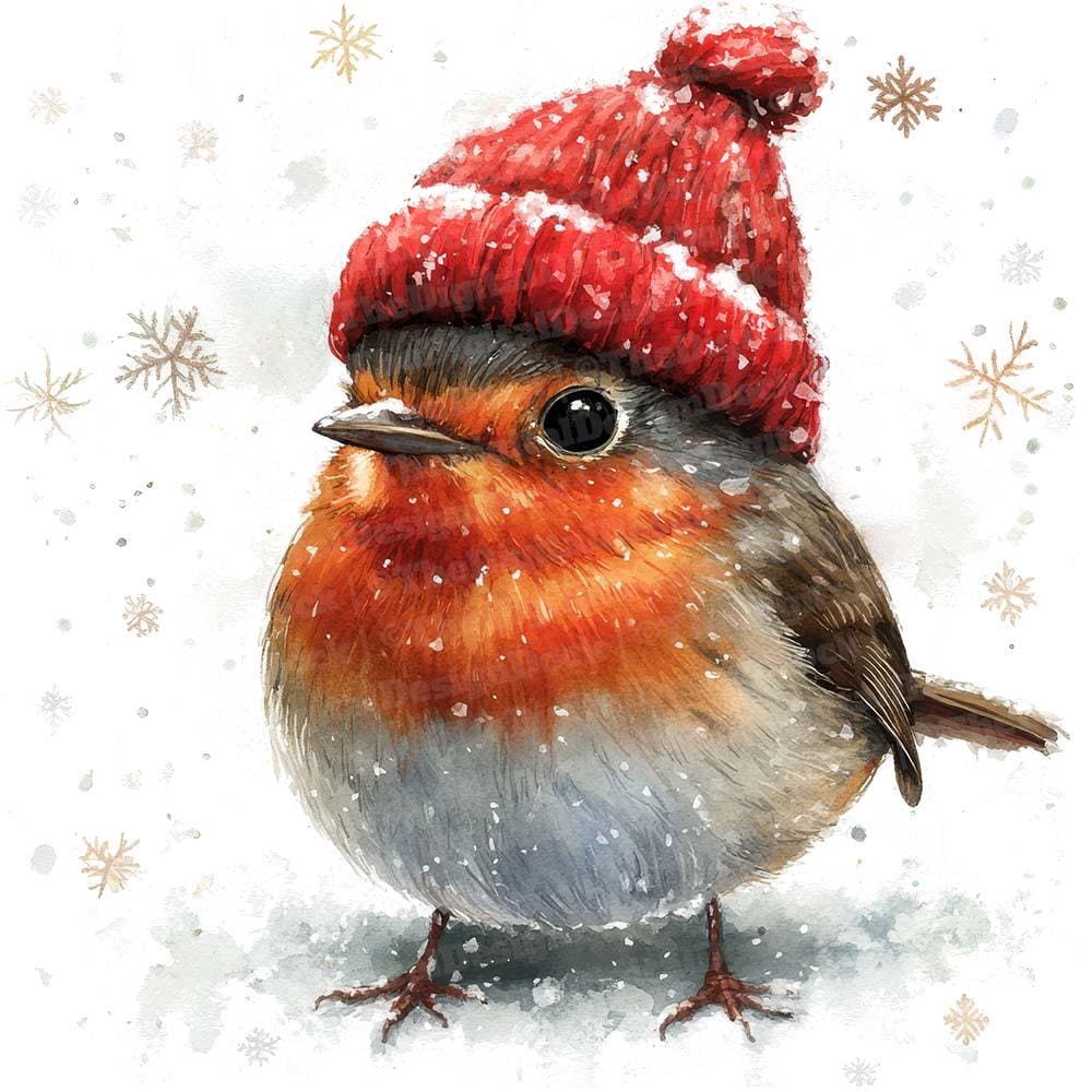 クリスマス ロビン クリップ アート、12 個の冬の鳥のクリップ アート