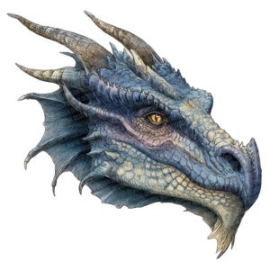 Mittelalterlicher Drachenkopf PNG Clipart, 12x Fantasy-Drachen-Profil Clip Art Set C, druckbare Kreatur PNGs, Papiermodelle, PNG digitaler Download