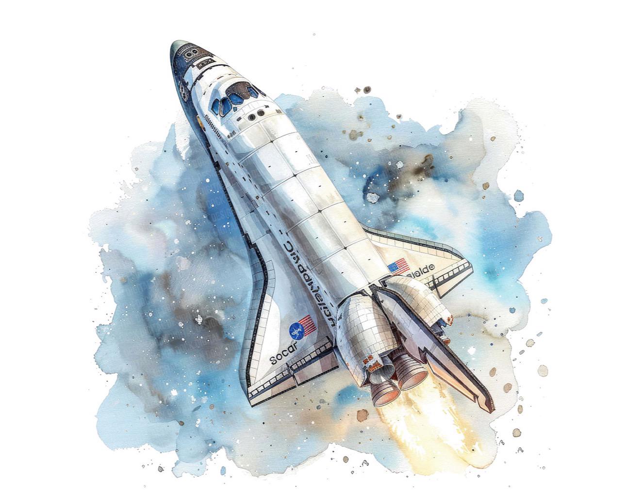スペースロケット　アクリル画　原画 スペースシャトルアート、NASAロケット打ち上げアートセット12点、印刷