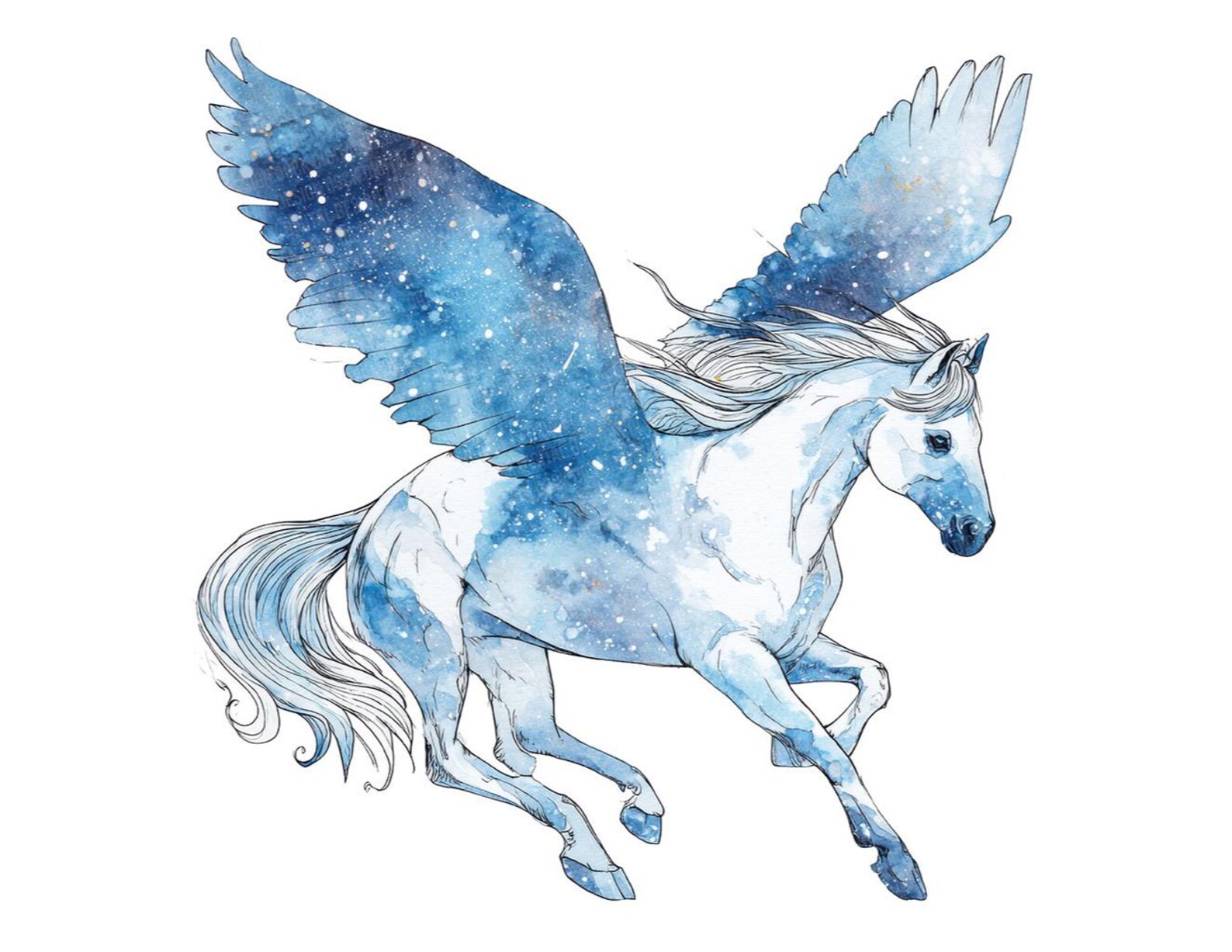 Pegasus PNG Clipart, 12x Fantasy Winged Horse Clip Art Set, Printable ...