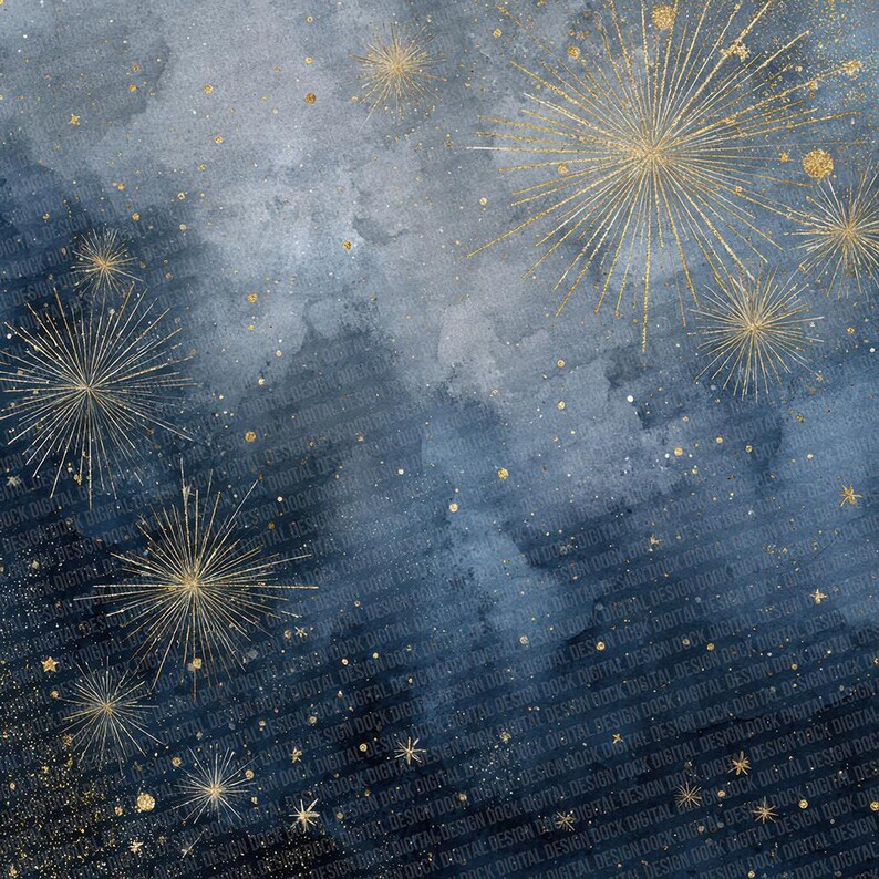 12 Starry Sky Digital Paper Pack Christmas Junk Journal Paper Celestial ...