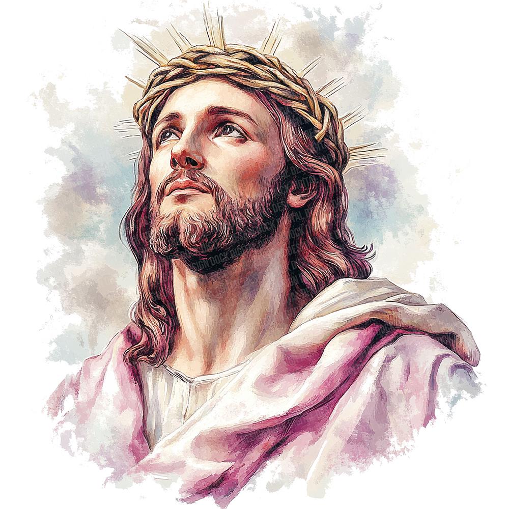 Jesus Christ PNG Clipart, 12x Watercolor Religious Art Clip Art Set ...