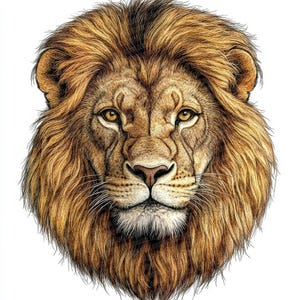 Lion PNG Clipart, 12x Watercolor Big Cat PNG Clip Art Set, African Safari Illustration, Digital Download, Wildlife Animal Clipart for Crafts