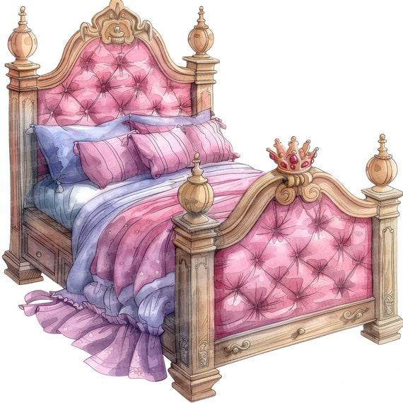 Pink princess bed frame hot sale