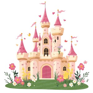 12x Fairytale Castle Clipart, Princess Castle Art, High Quality Jpgs ...
