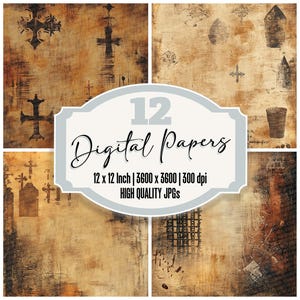 12x Ethiopia Legacy Junk Journal Paper Vintage Digital Paper Pack Distressed Ancient Backgrounds High Quality JPGs Scrapbook Paper Diary