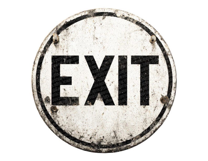 Vintage Exit Sign PNG Clipart, 12x Retro Round Exit Sign Clip Art Set ...