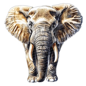 Clipart PNG elefante, set di 12 clip art sulla fauna selvatica africana, clip art acquerello stampabile, lavoretti di carta, download digitale, pacchetto di diario spazzatura