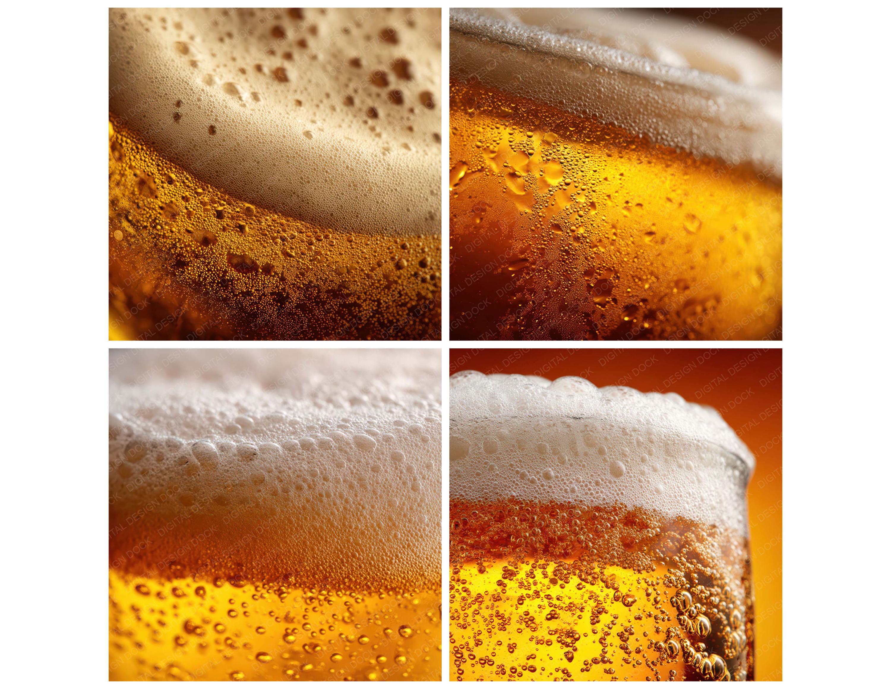 Beer Rim Beer Foam Rim Junk Journal Paper Pack 12x Golden Lager Bubble Texture ...