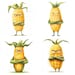 Grumpy Corn PNG Clipart, 12x Angry Vegetable Character PNG Clipart Set ...