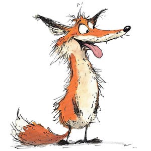 Dessin animé renard PNG Clipart, 12 x drôle de renard clip art ensemble, animal de la forêt aquarelle imprimable, travaux manuels en papier, téléchargement numérique, journal indésirable