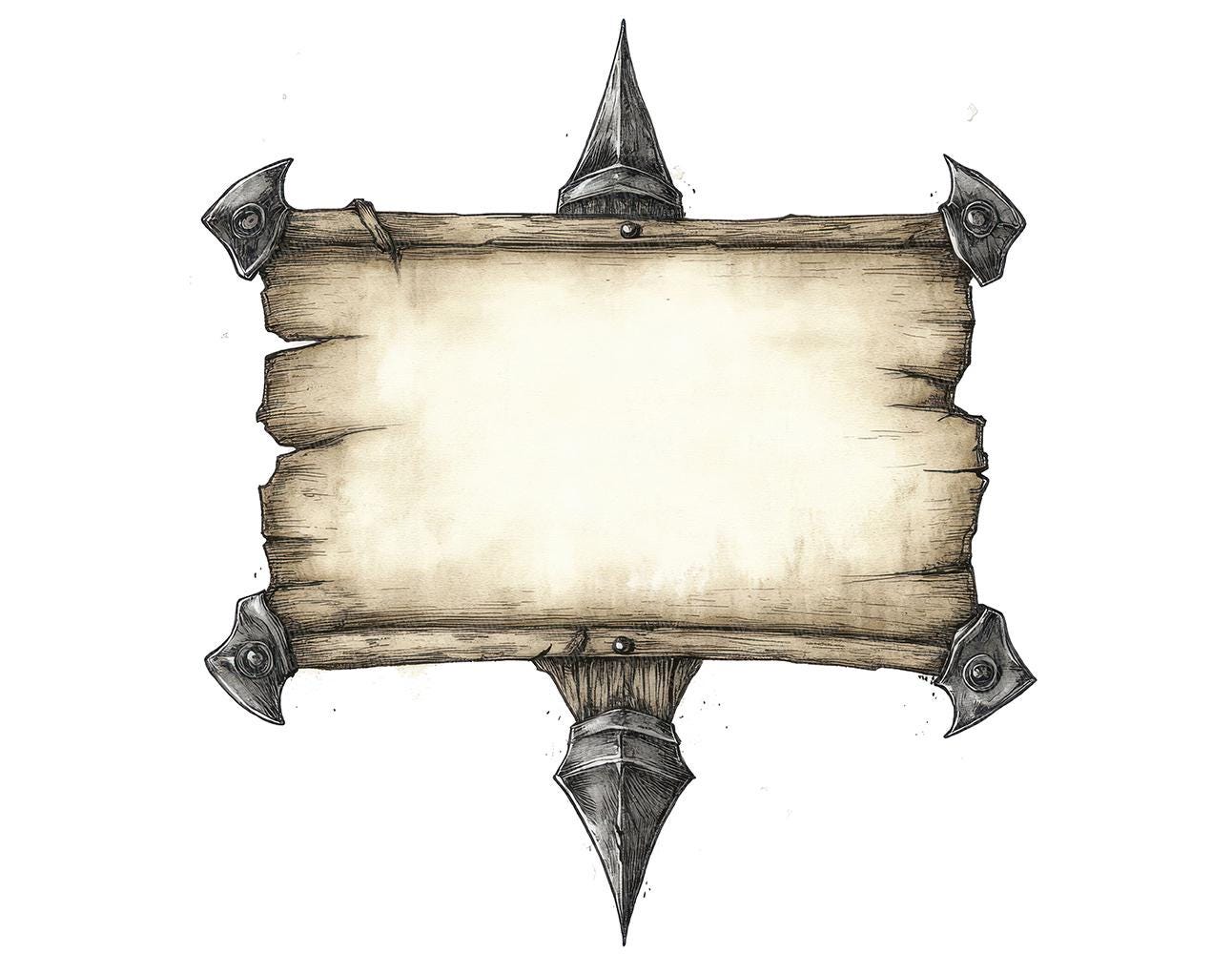 Gothic Sign PNG Clipart, 12x Medieval Signpost Clip Art Set, Printable ...