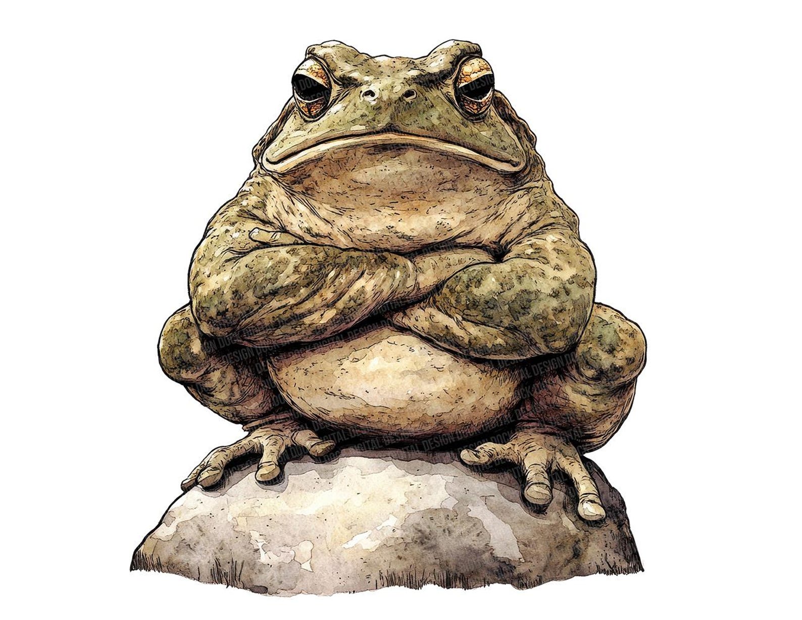 Grumpy Toad PNG Clipart, 12x Angry Frog Clip Art Set, Printable ...