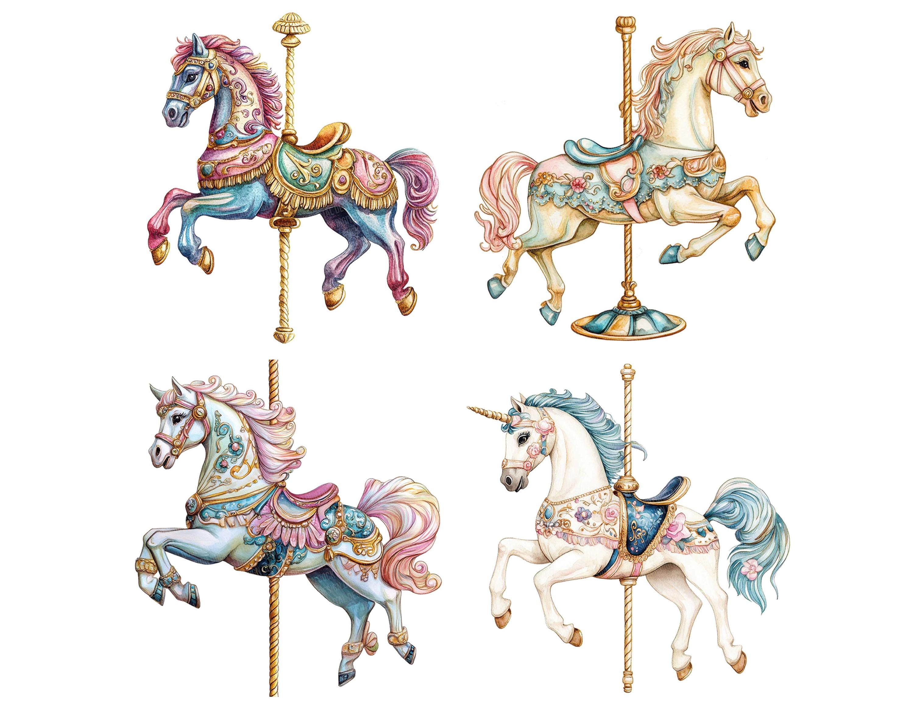 Henri Baviera (1934) - Chevaux d'azur - Lithographie originale signée