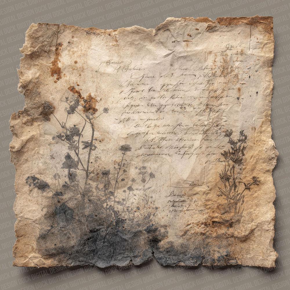 12 X Plague Parchment Junk Journal Paper Dark Grunge Digital Paper Pack ...