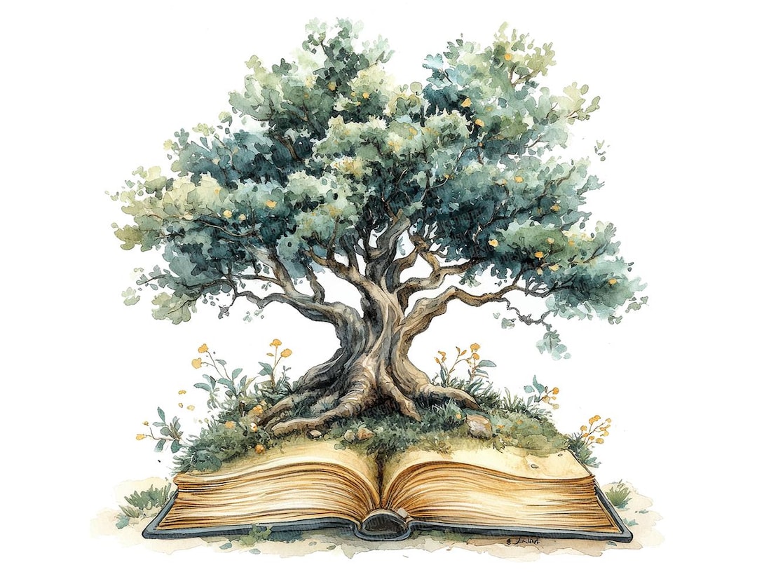 Book Tree PNG Clipart, 12x Reading Tree Clip Art Set, Printable ...