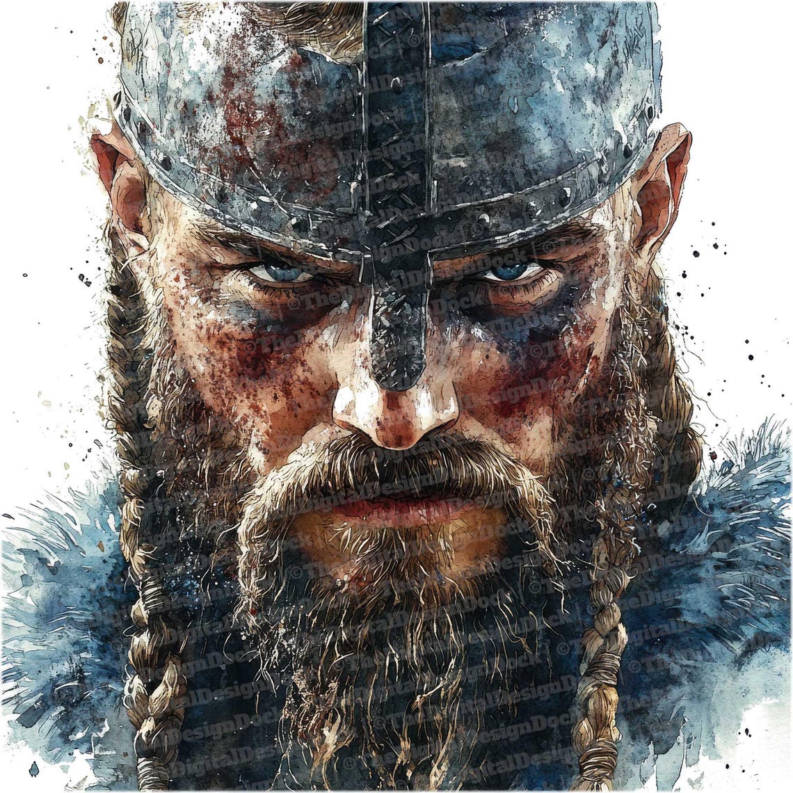 12x-viking-clipart-watercolor-norse-warriors-art-high-quality-jpgs