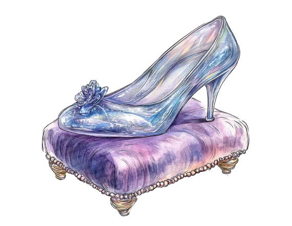 Glass Slipper PNG Clipart, 12x Cinderella Shoe Clip Art Set