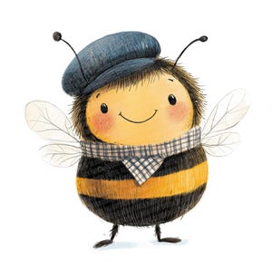 12 Hummel PNG Clipart, Aquarell Bienen Clip Art, süße Cartoon Biene Bilder, druckbare Clip Art, digitaler Download, Papierhandwerk, Journals