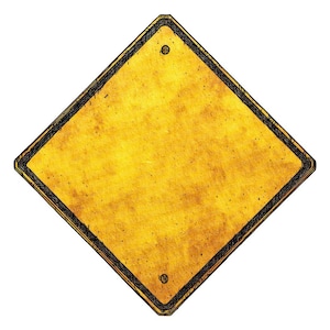 Vintage Diamond Sign PNG Clipart, 12x Retro Yellow Road Sign Clip Art ...