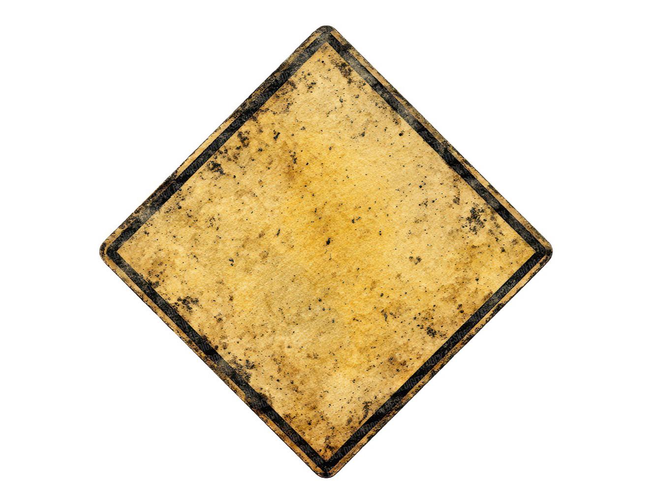 Vintage Diamond Sign PNG Clipart, 12x Retro Yellow Road Sign Clip Art ...