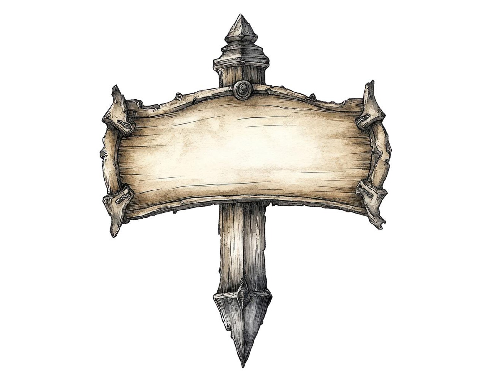 Gothic Sign PNG Clipart, 12x Medieval Signpost Clip Art Set, Printable ...